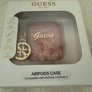 Guess Pink Glitter AirPods Case